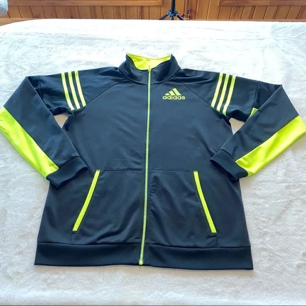 Adidas Tiro and Tricot Black/Yellow Youth Jacket Size XL